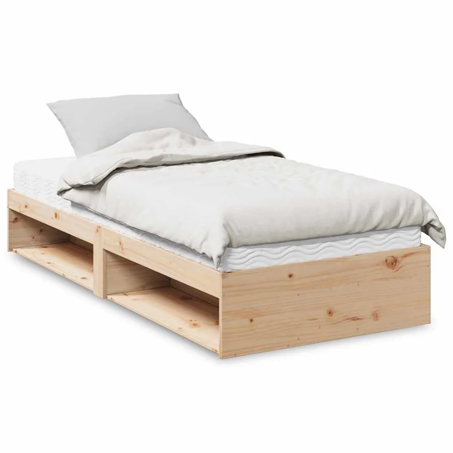 Lit de jour avec matelas 90x200 cm bois de pin massif