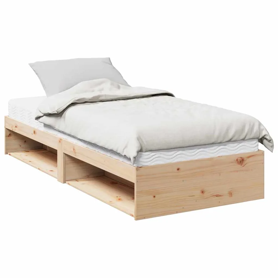 Lit de jour avec matelas 90x200 cm bois de pin massif - 2