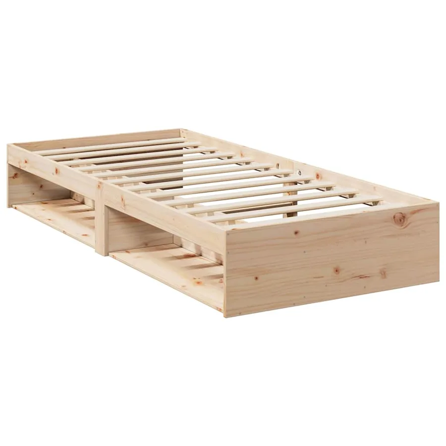 Lit de jour avec matelas 90x200 cm bois de pin massif - 4
