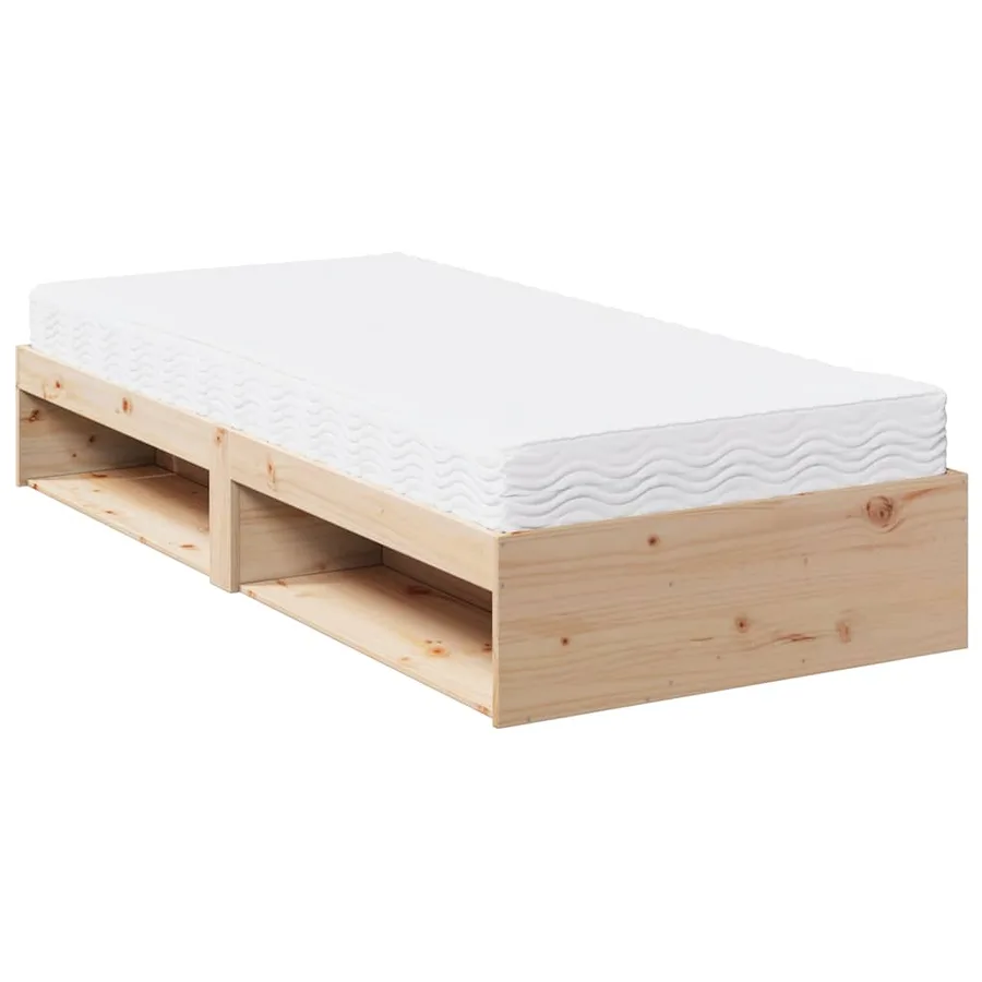 Lit de jour avec matelas 90x200 cm bois de pin massif - 5
