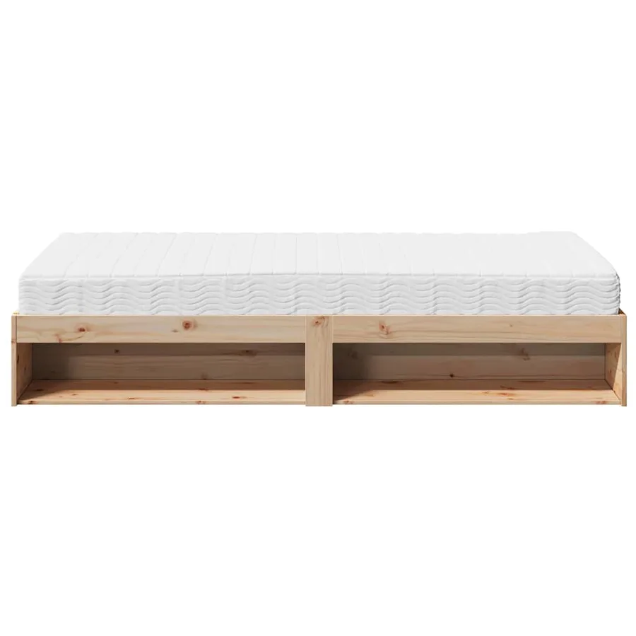 Lit de jour avec matelas 90x200 cm bois de pin massif - 7