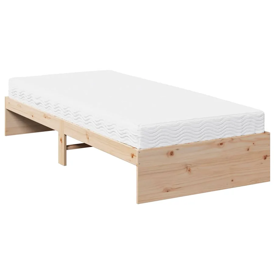 Lit de jour avec matelas 90x200 cm bois de pin massif - 8