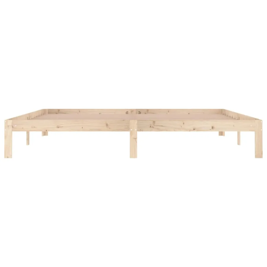 Cadre de lit sans matelas bois massif de pin 200x200 cm - 4