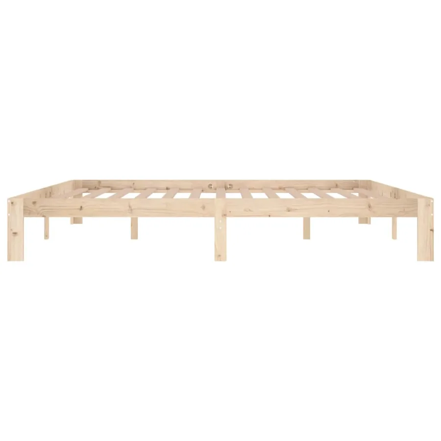 Cadre de lit sans matelas bois massif de pin 200x200 cm - 5