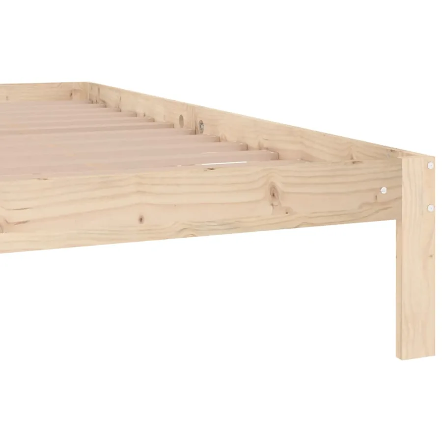 Cadre de lit sans matelas bois massif de pin 200x200 cm - 6