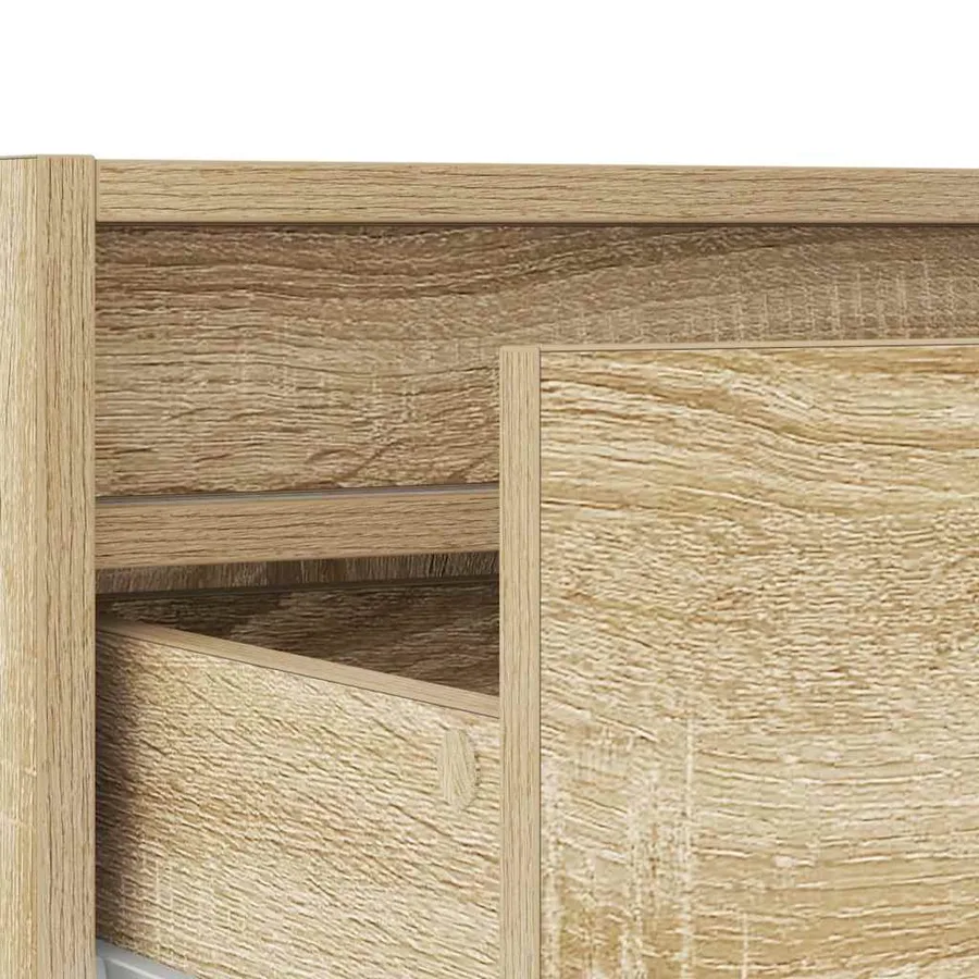Meuble TV avec lumières LED chêne sonoma 75x35,5x25 cm - 11