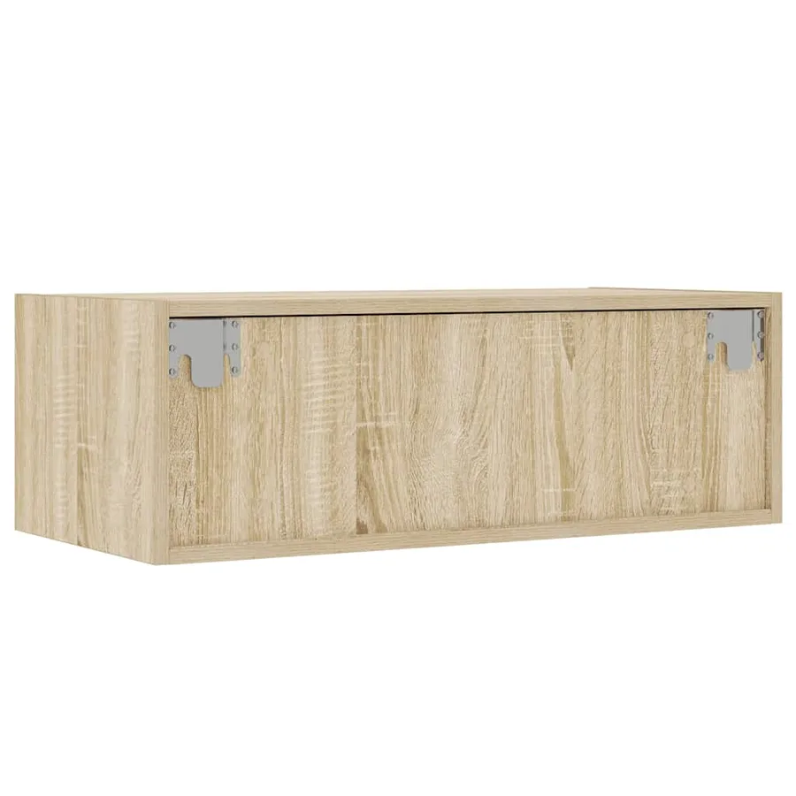 Meuble TV avec lumières LED chêne sonoma 75x35,5x25 cm - 9