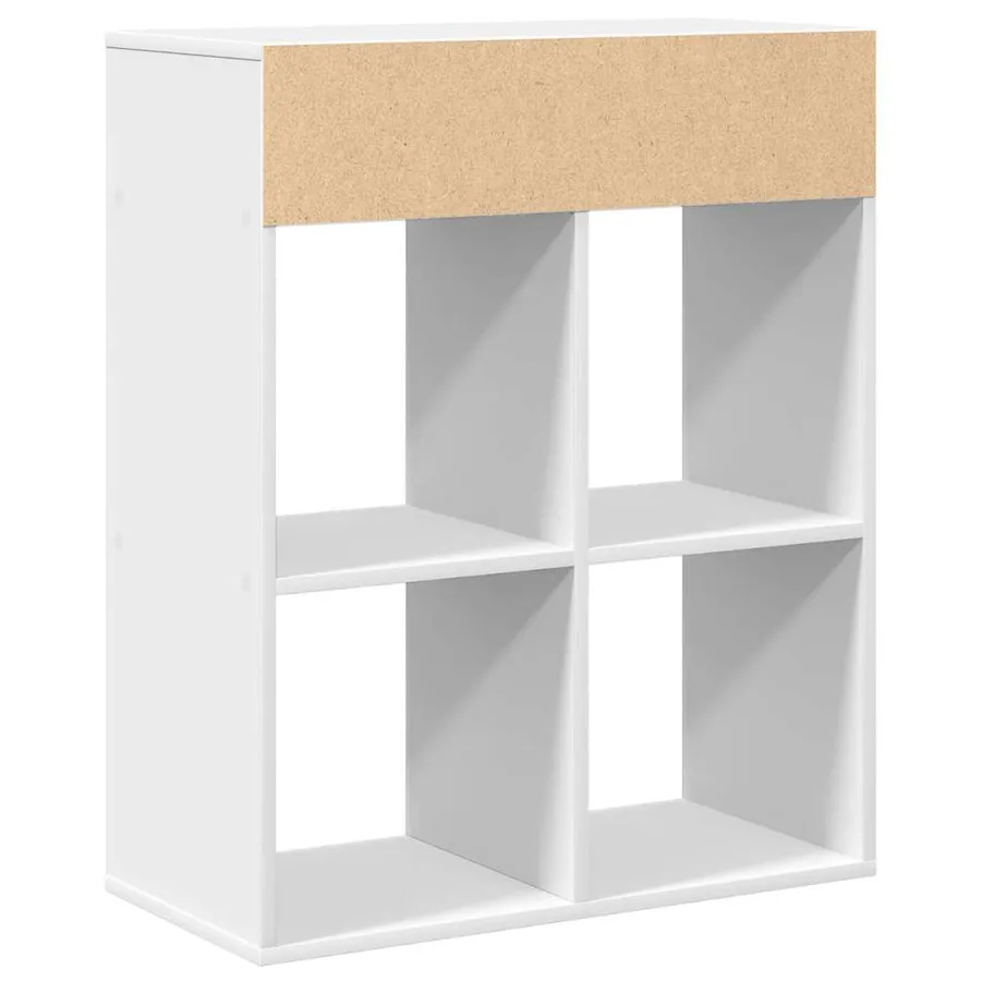 Bibliothèque blanc 66x31x80 cm bois d'ingénierie - 6