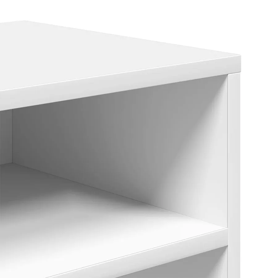 Bibliothèque blanc 66x31x80 cm bois d'ingénierie - 7