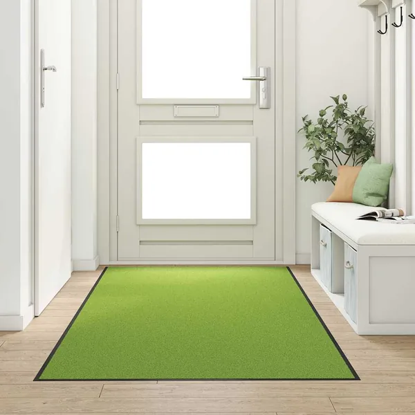 Tapis d'entrée Autre Vert et Noir 120 x 250 cm Polyamide et PVC