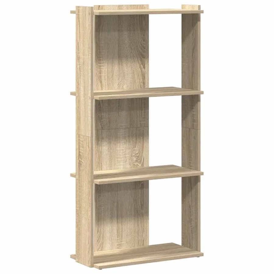 Bibliothèque à 3 niveaux chêne sonoma 60x30x120 cm - 2