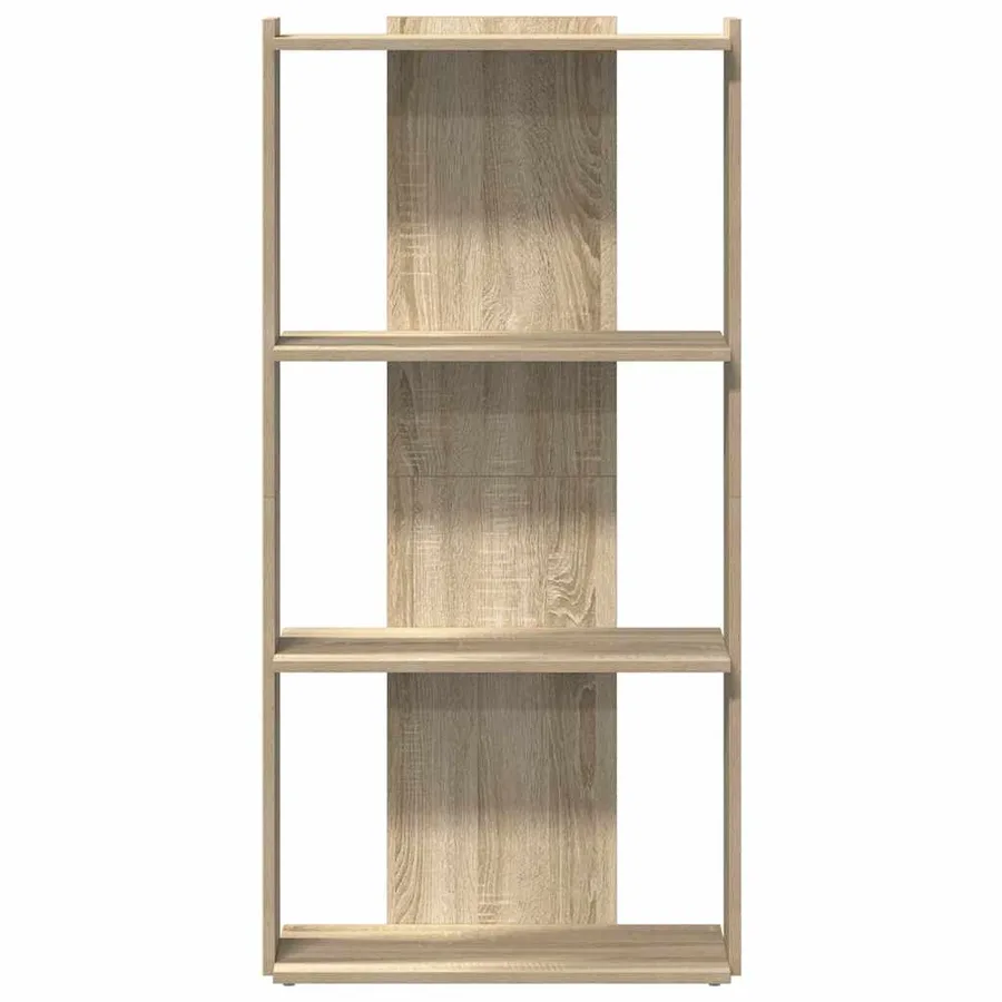 Bibliothèque à 3 niveaux chêne sonoma 60x30x120 cm - 4