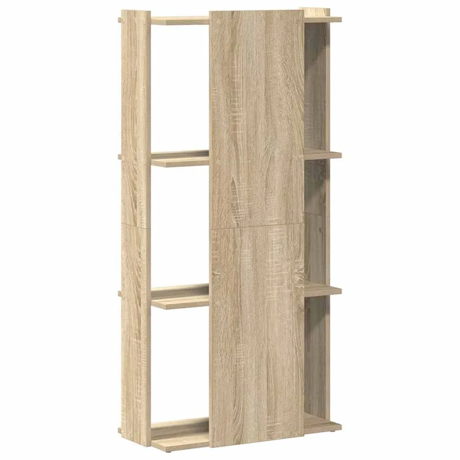 Bibliothèque à 3 niveaux chêne sonoma 60x30x120 cm - 6