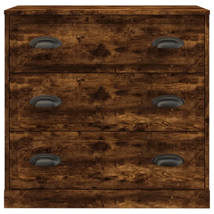 Buffets 2 pcs chêne fumé bois d'ingénierie - 4