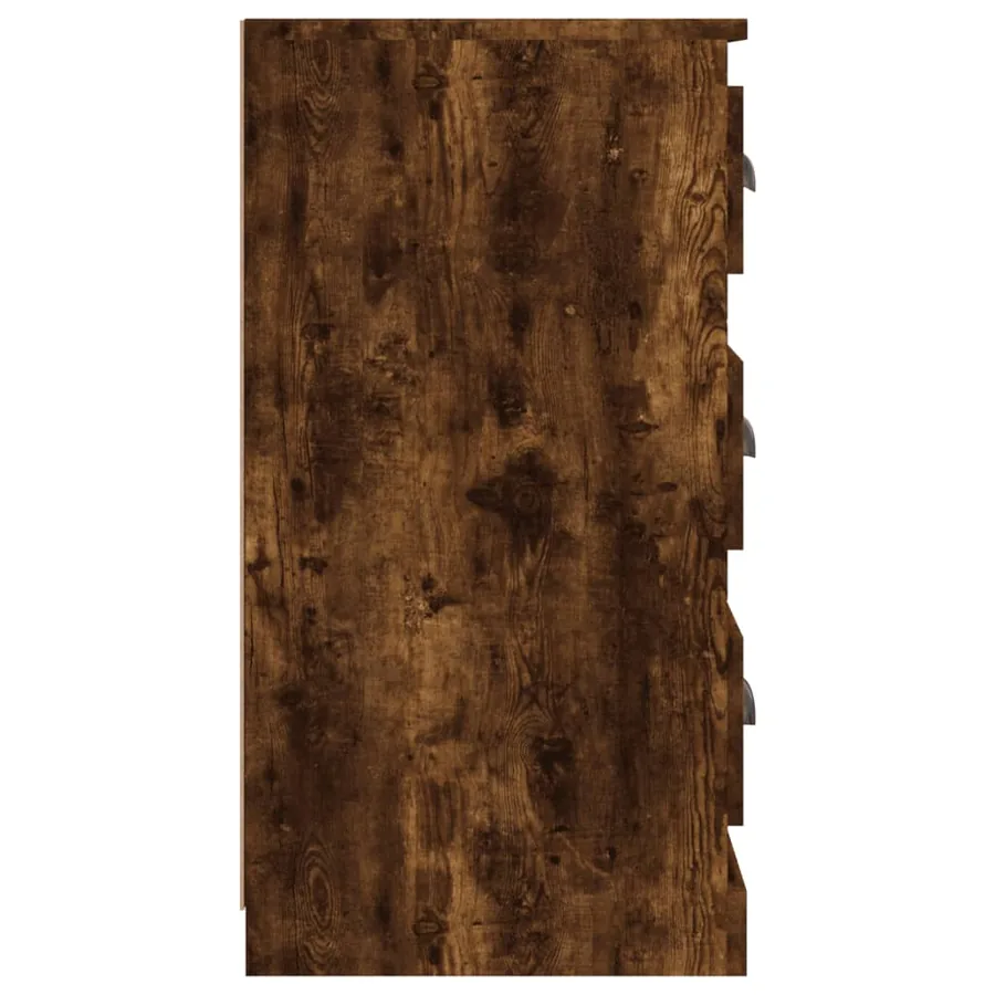 Buffets 2 pcs chêne fumé bois d'ingénierie - 5
