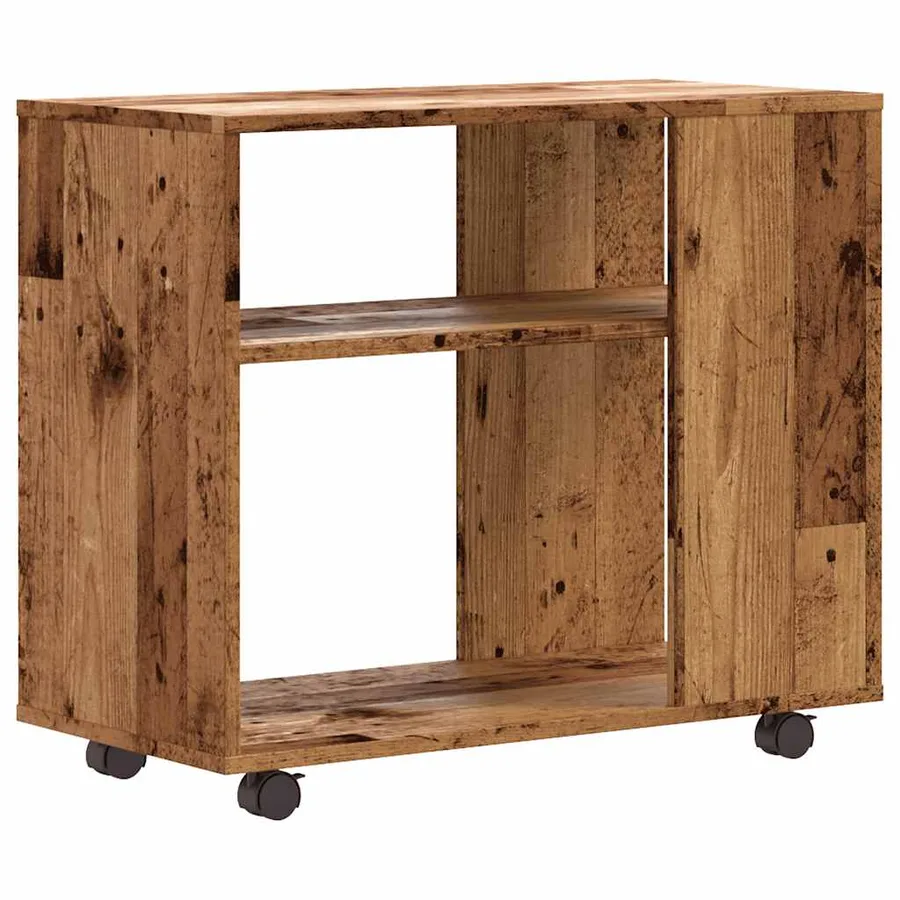 Table d'appoint vieux bois 70x35x55 cm bois d'ingénierie - 2