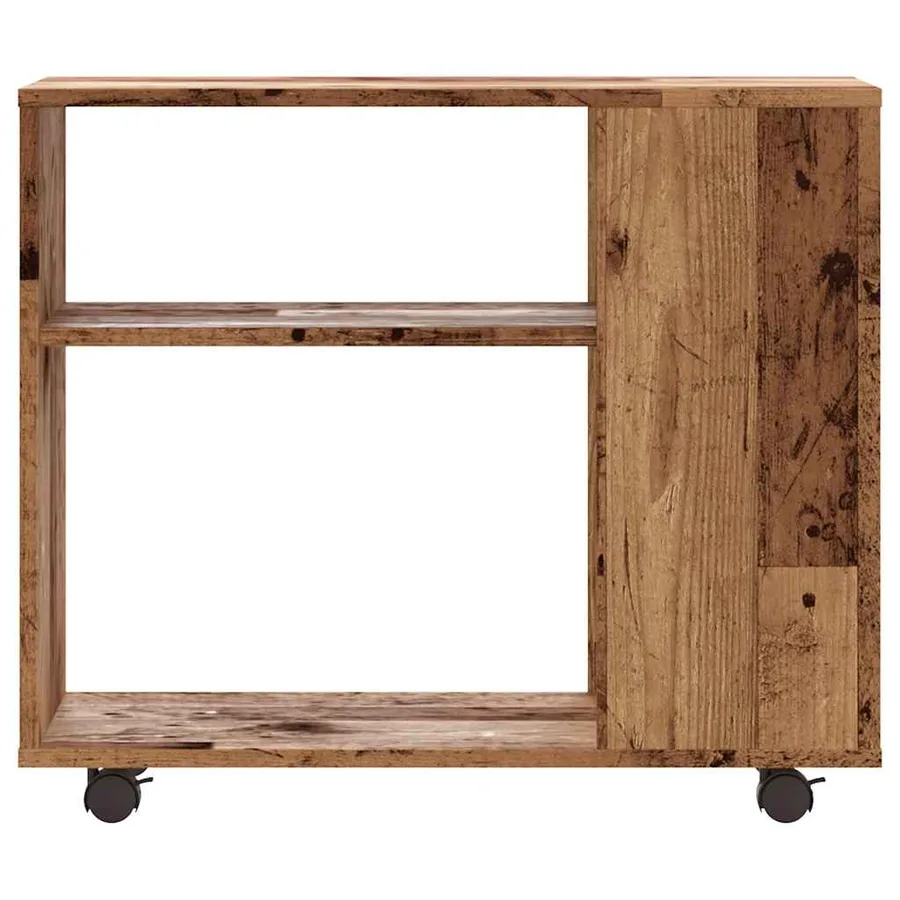 Table d'appoint vieux bois 70x35x55 cm bois d'ingénierie - 4