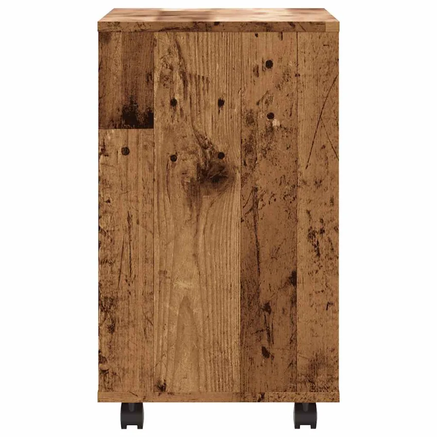 Table d'appoint vieux bois 70x35x55 cm bois d'ingénierie - 5