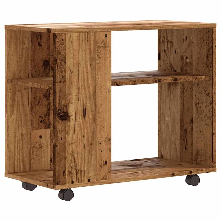 Table d'appoint vieux bois 70x35x55 cm bois d'ingénierie - 6