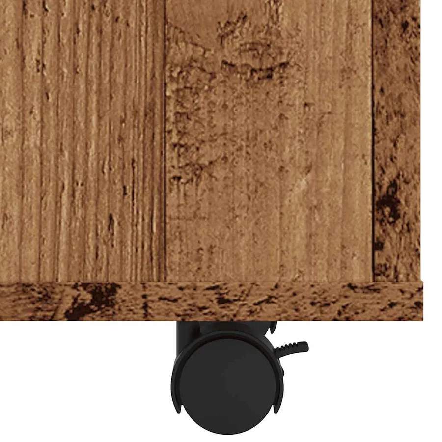 Table d'appoint vieux bois 70x35x55 cm bois d'ingénierie - 7