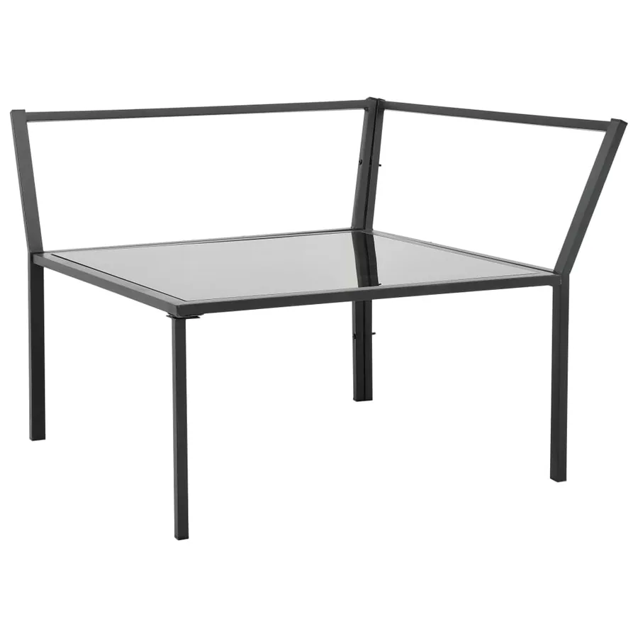 Salon de jardin 5 pcs avec coussins Aluminium Gris foncé - 10