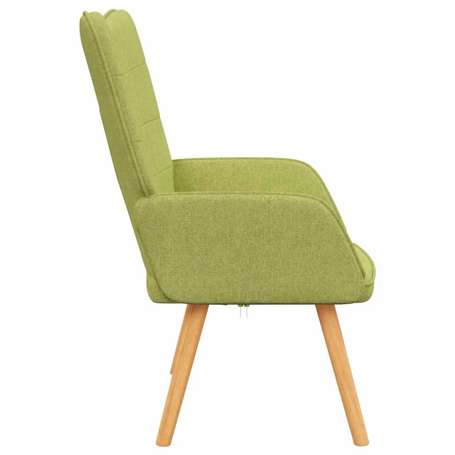 Chaise de relaxation Vert Tissu - 4