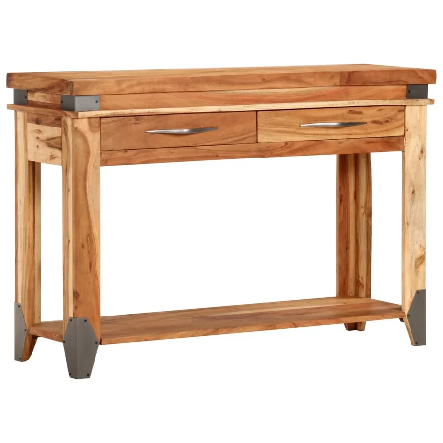 Table console 110x34x74 cm Bois d'acacia massif - 10