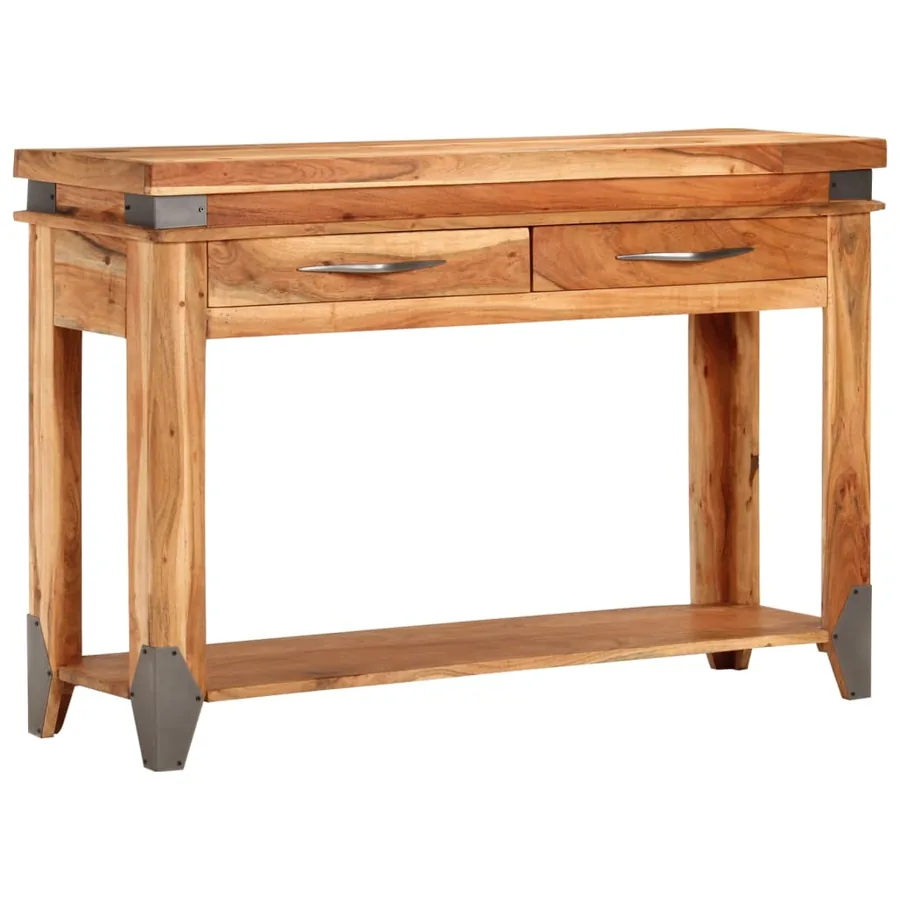 Table console 110x34x74 cm Bois d'acacia massif - 11