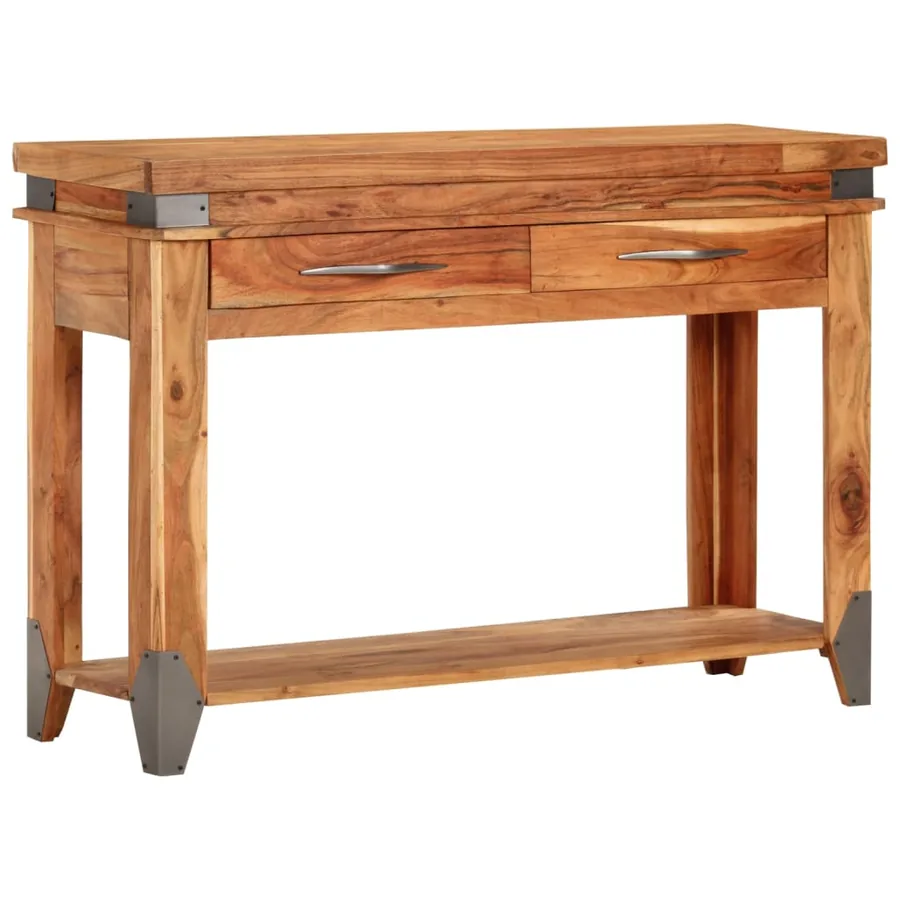 Table console 110x34x74 cm Bois d'acacia massif - 12