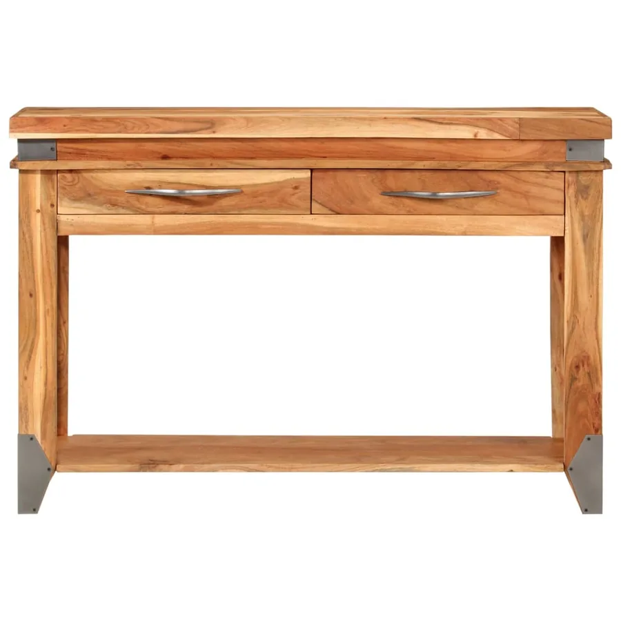 Table console 110x34x74 cm Bois d'acacia massif - 2