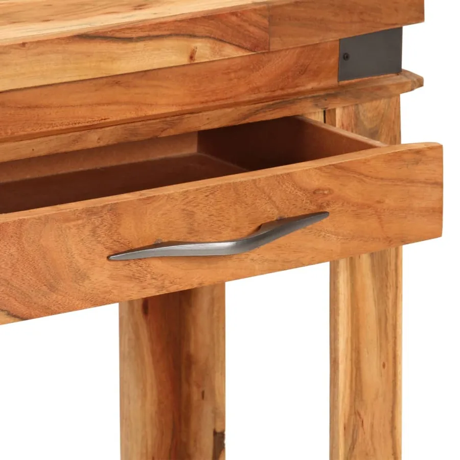 Table console 110x34x74 cm Bois d'acacia massif - 5