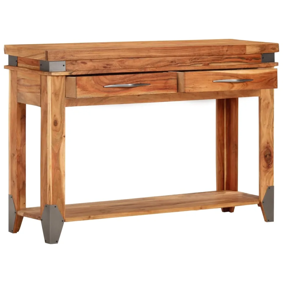 Table console 110x34x74 cm Bois d'acacia massif - 7