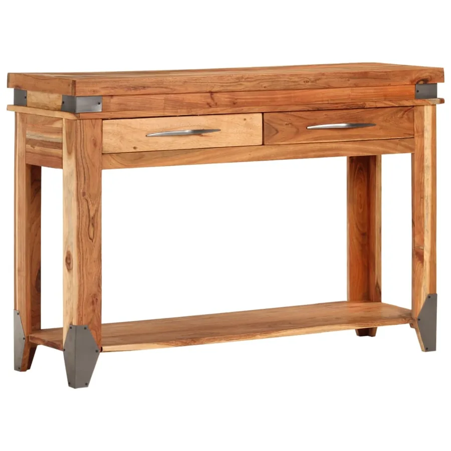 Table console 110x34x74 cm Bois d'acacia massif - 9