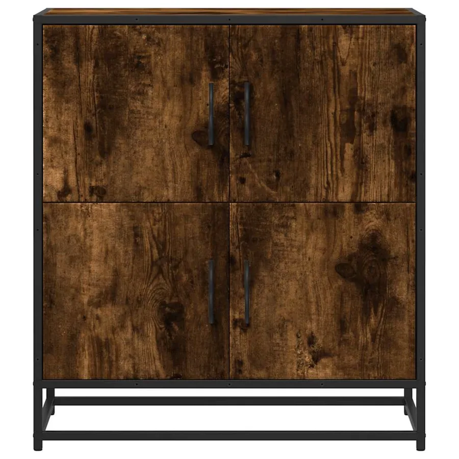 Buffet chêne fumé 68x35x76 cm bois d'ingénierie - 4
