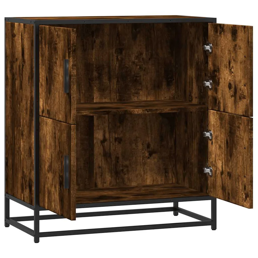 Buffet chêne fumé 68x35x76 cm bois d'ingénierie - 7