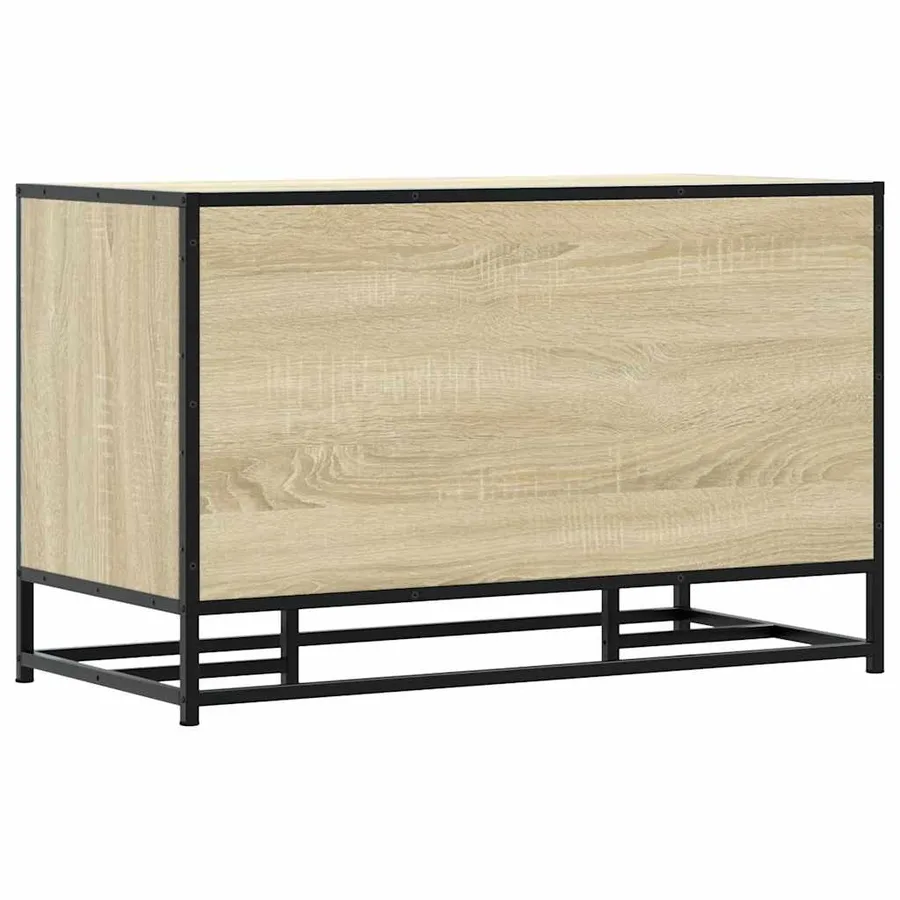 Banc à chaussures chêne sonoma bois d'ingénierie et métal - 6