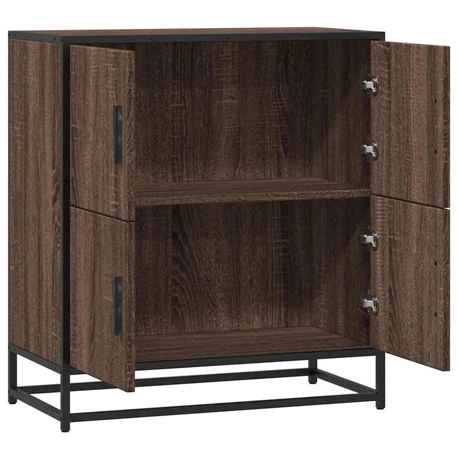Buffet chêne marron 68x35x76 cm bois d'ingénierie - 7
