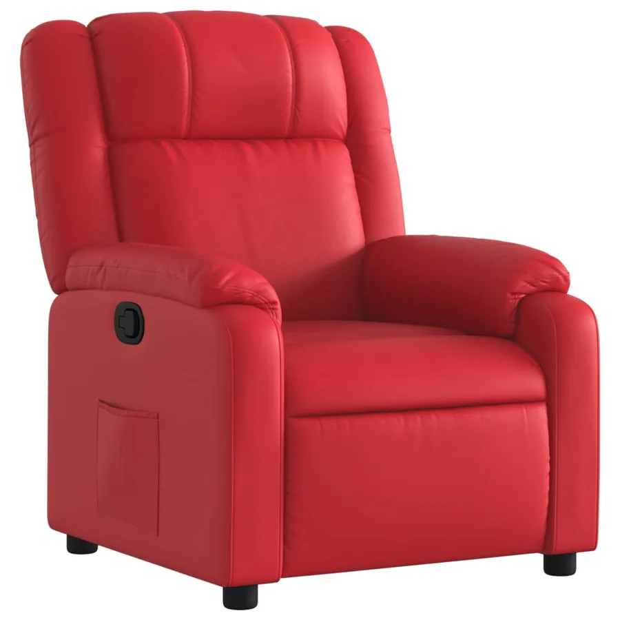 Fauteuil inclinable Rouge Similicuir - 2
