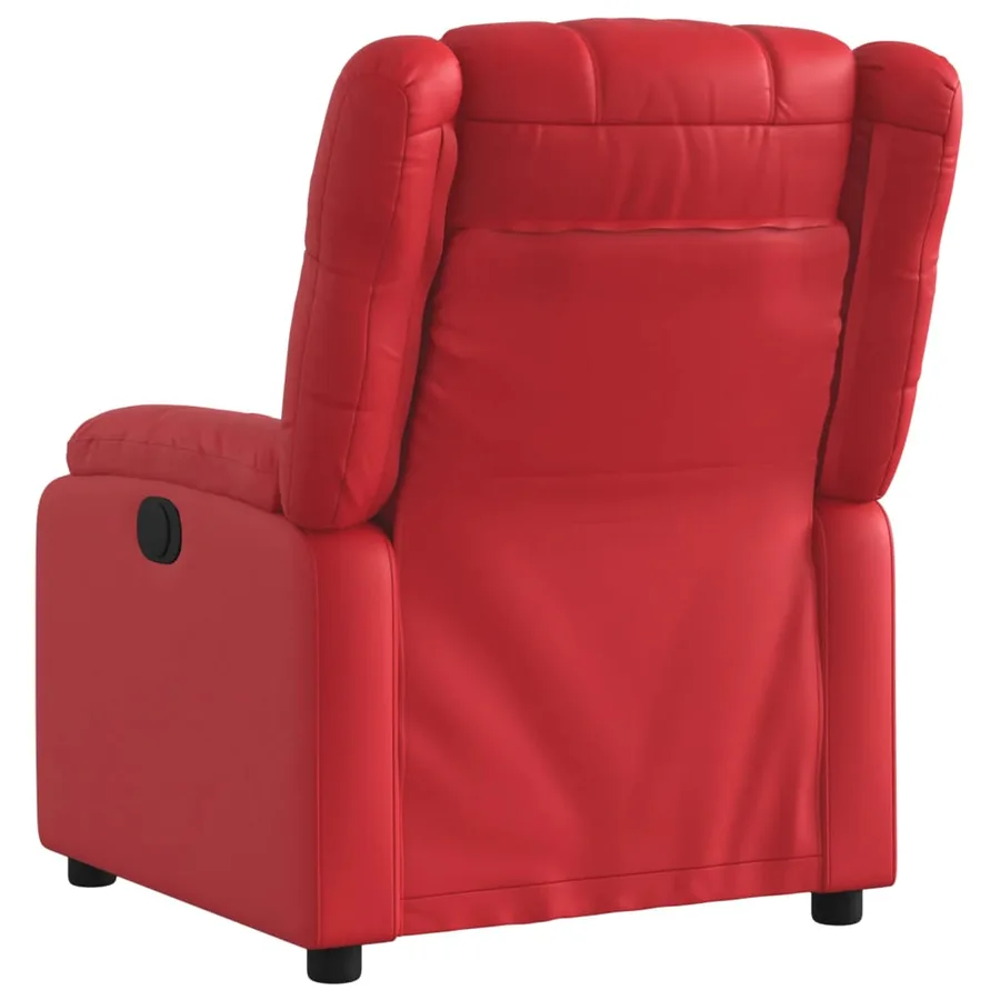 Fauteuil inclinable Rouge Similicuir - 3