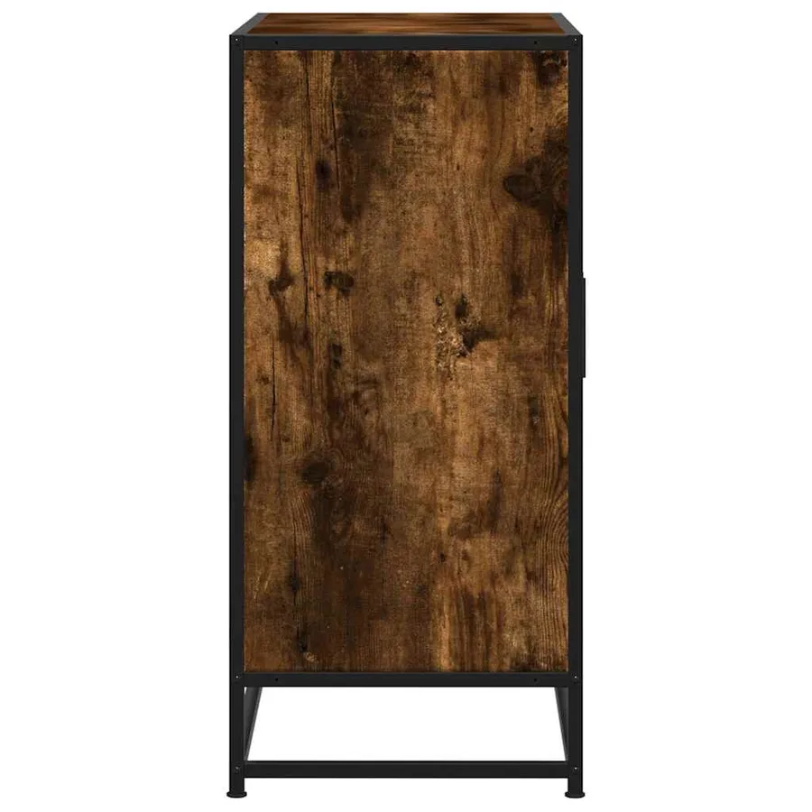 Buffet chêne fumé 68x35x76 cm bois d'ingénierie et métal - 6