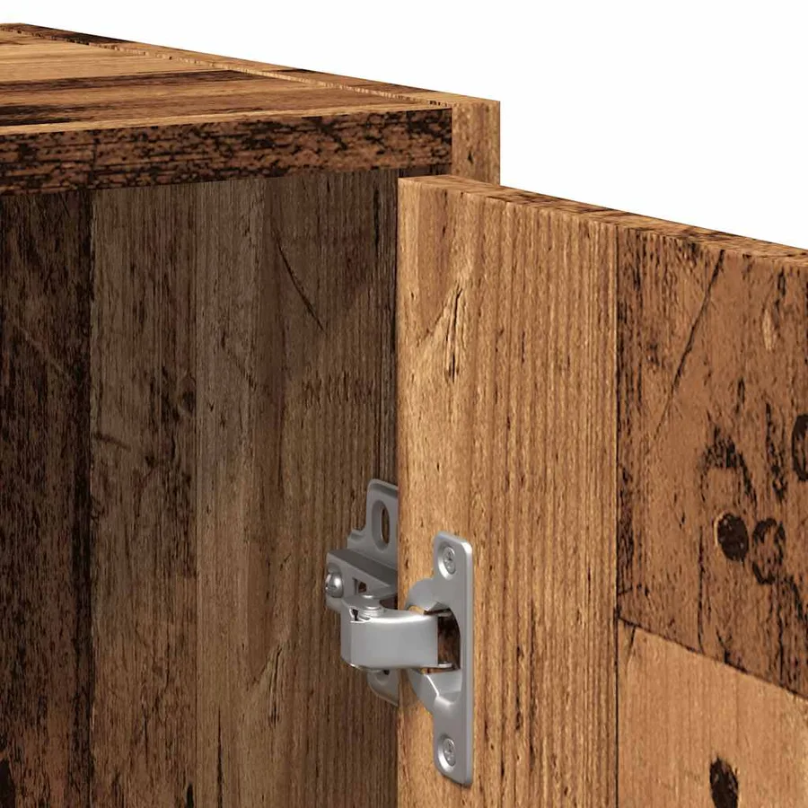 Armoire lavabo de salle de bain vieux bois 60x33x60 cm - 9