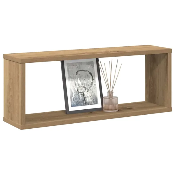 Étagères cube murales 2 pcs chêne artisanal 60x15x23 cm