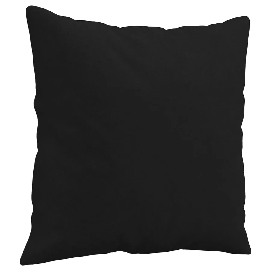 Ensemble de canapés 3 pcs avec coussins Noir Tissu microfibre - 6