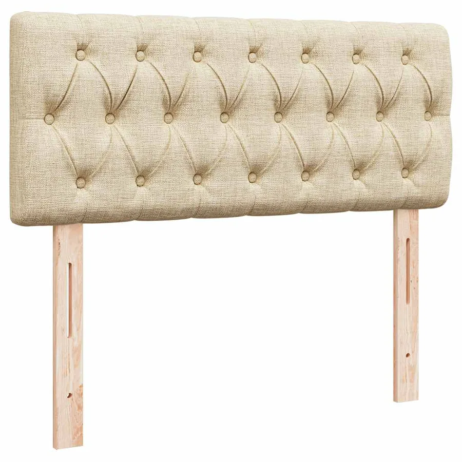 Cadre de lit ottoman avec matelas crème 120x200cm tissu - 9