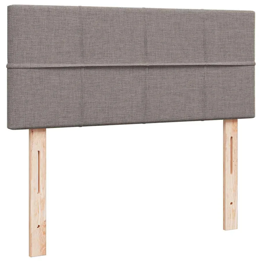 Cadre de lit ottoman avec matelas taupe 120x200 cm tissu - 9