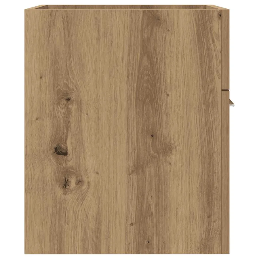 Armoire lavabo de salle de bain chêne artisanal bois ingénierie - 5