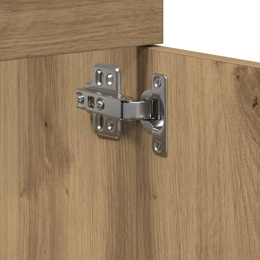 Armoire lavabo de salle de bain chêne artisanal bois ingénierie - 8