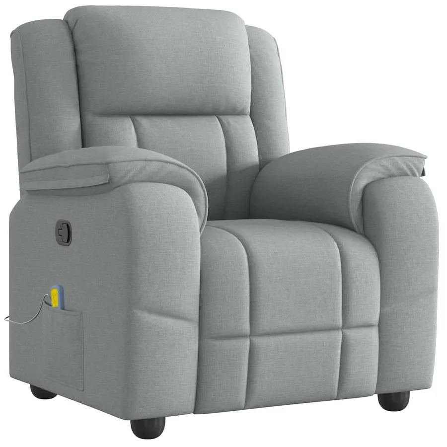 Fauteuil de massage inclinable Gris clair Tissu - 2