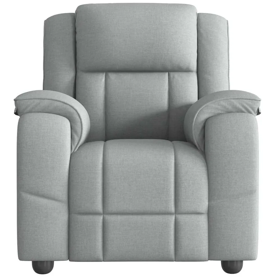 Fauteuil de massage inclinable Gris clair Tissu - 3