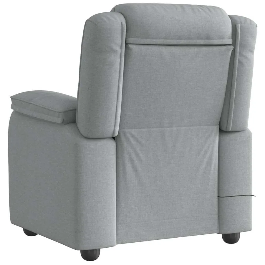 Fauteuil de massage inclinable Gris clair Tissu - 5